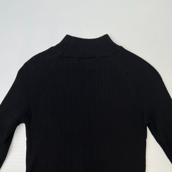Closet Space Sweater Women Medium Ribbed Knit Mock Neck Crop Top Party Core Ex - Picture 9 of 13